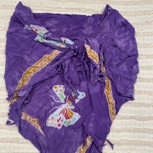 Purple Multi Colored Butterfly Wrap/Shawl